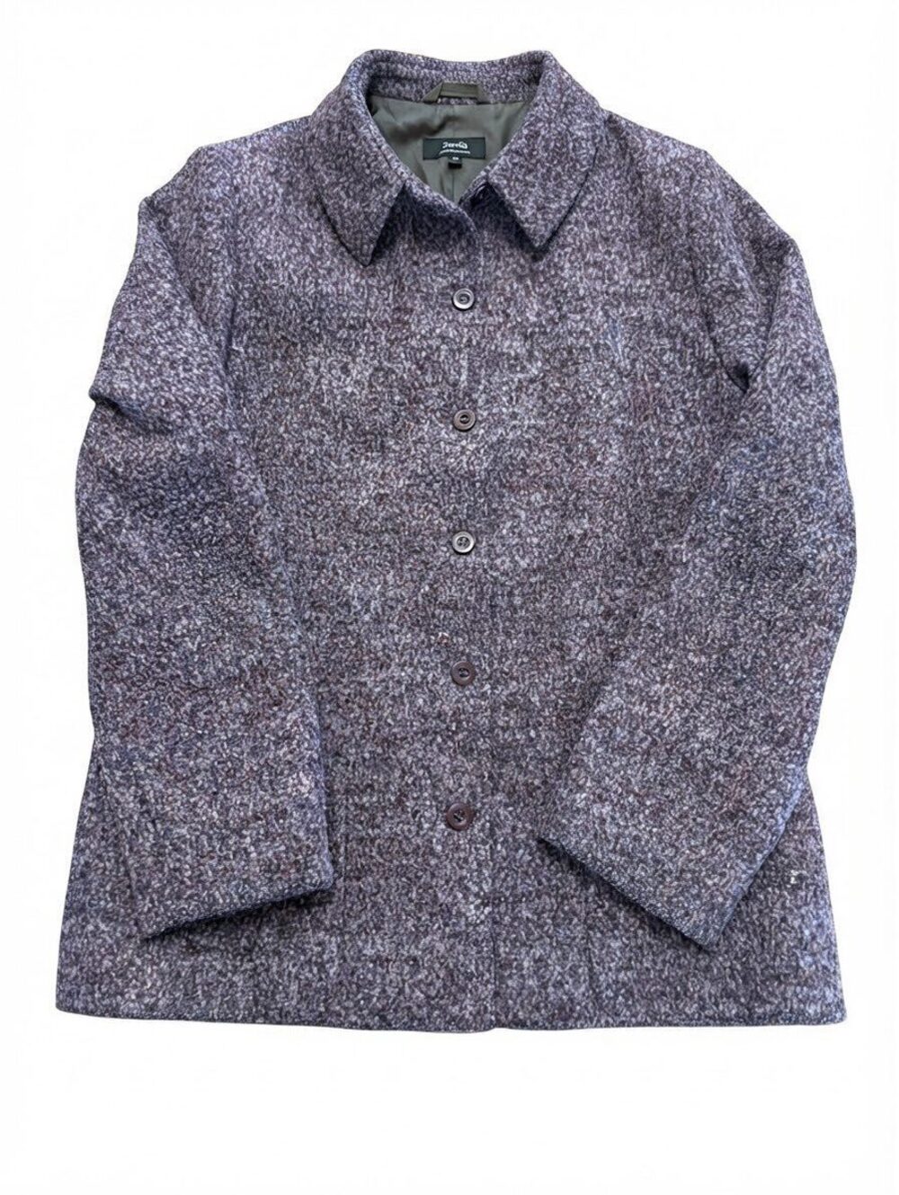 Zanella Platinum Italian-Made Textured Alpaca-Blend Jacket - Size 10